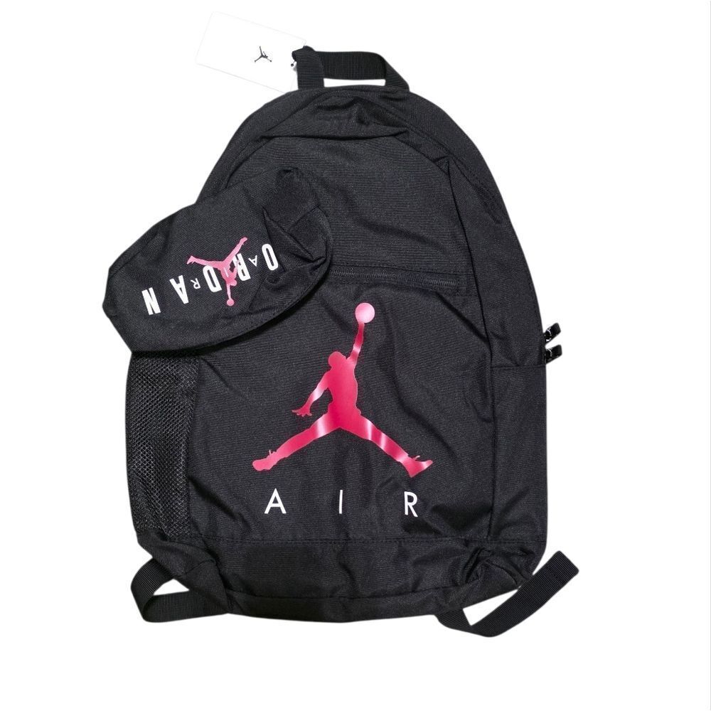 Air Jordan Black Backpack With Pouch Attached